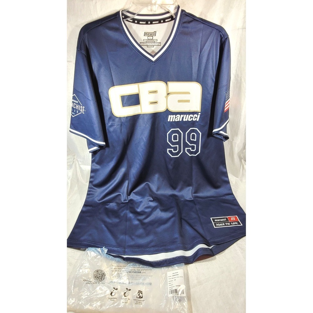 Marucci Franchise Club V-Neck Jersey - CBA #99 Navarro - Blue - L
